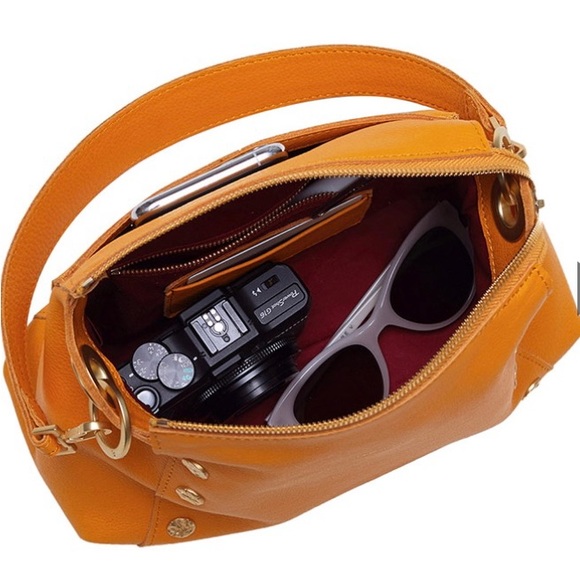 Hammitt Bryant Medium Crossbody Shoulder Bag Gold Tangerine Yellow - Picture 4 of 4